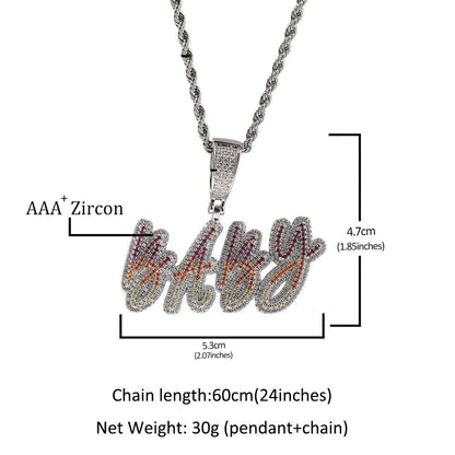 [Custom] Gradient Custom Name Pendant