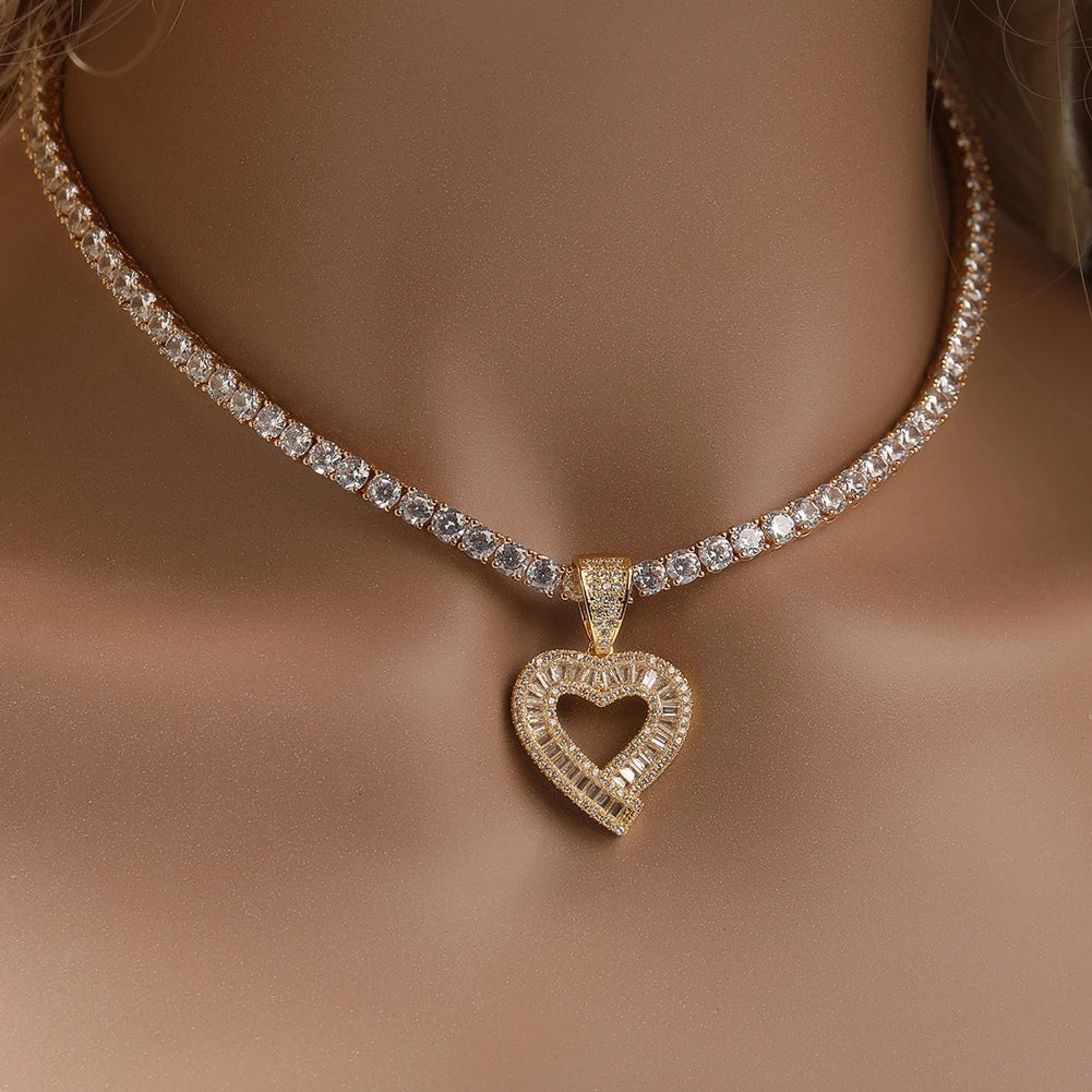 Heart Necklace & Earrings Set