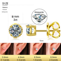 VVS1 Moissanite Classic Round Earrings