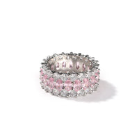 9.5mm Ring Pink Oval Stones