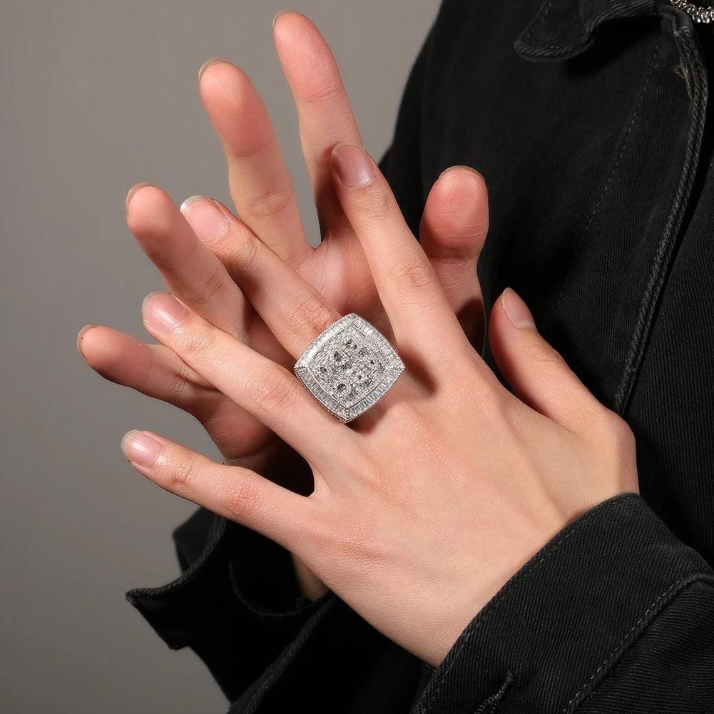 [Custom] Big Square Initial Ring