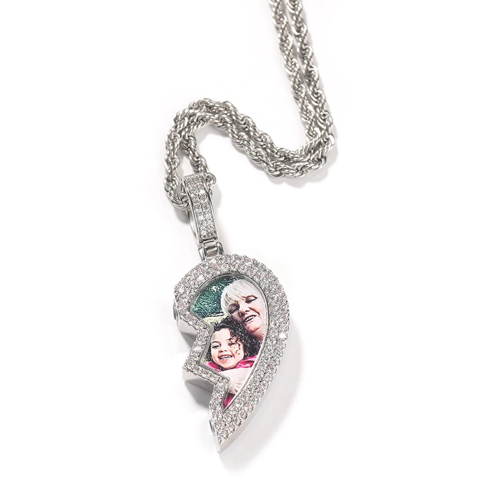 [Custom] Heart Photo Pendant