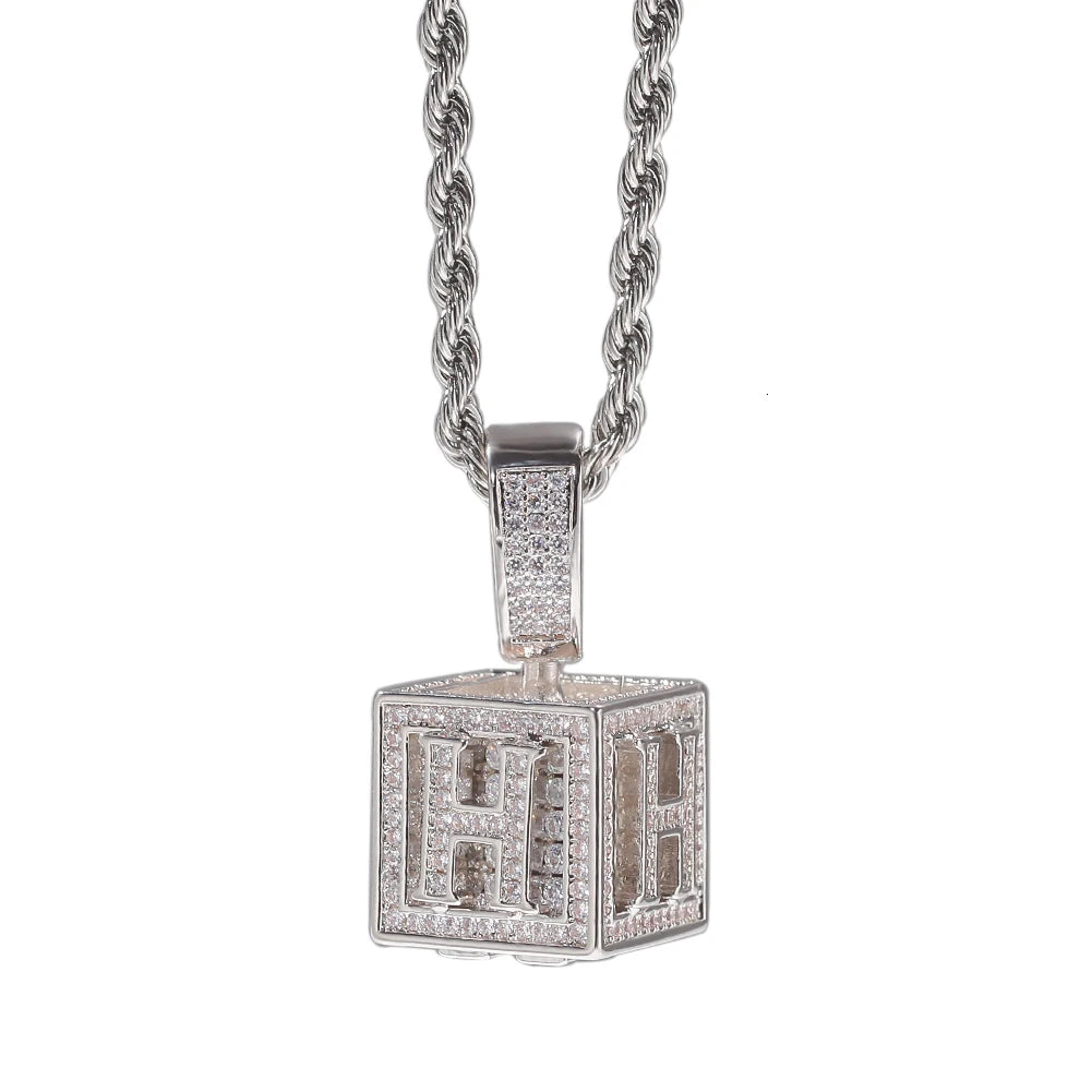 [Custom] Cube Letter Pendant