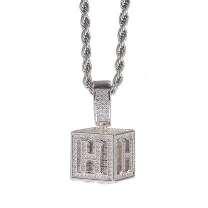 [Custom] Cube Letter Pendant