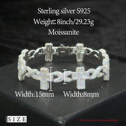 VVS1 Moissanite Cross Bracelet