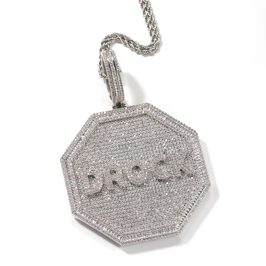 [Custom] Hexagon Name Pendant