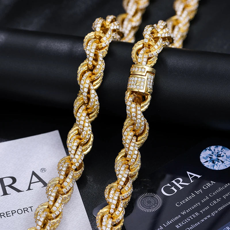 VVS1 Moissanite Rope Chains