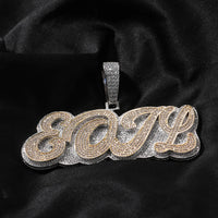 [Custom] Double Layer Cursive Letter Pendant