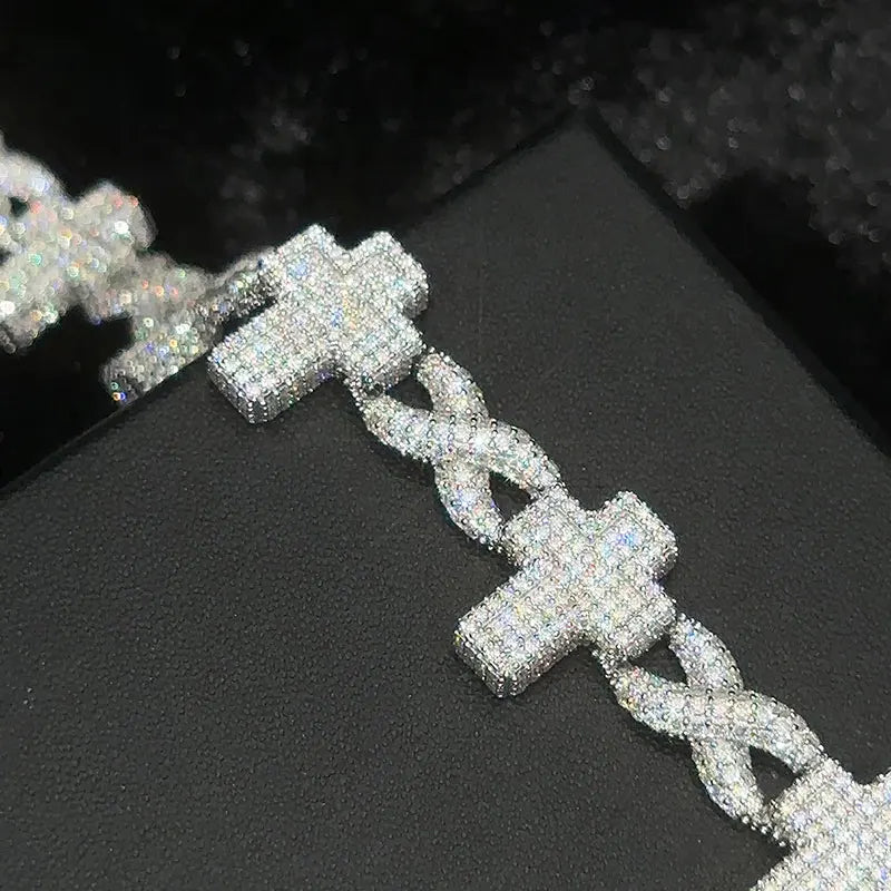 VVS1 Moissanite Cross Bracelet