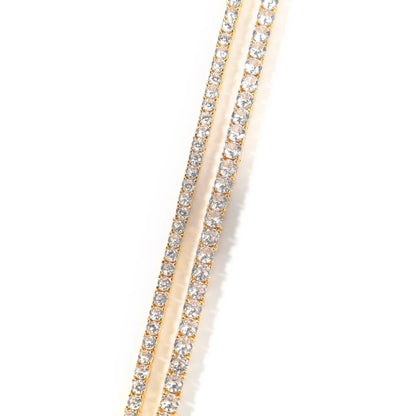 3MM/4MM Tennis Bracelet With Spring-Ring Clasp