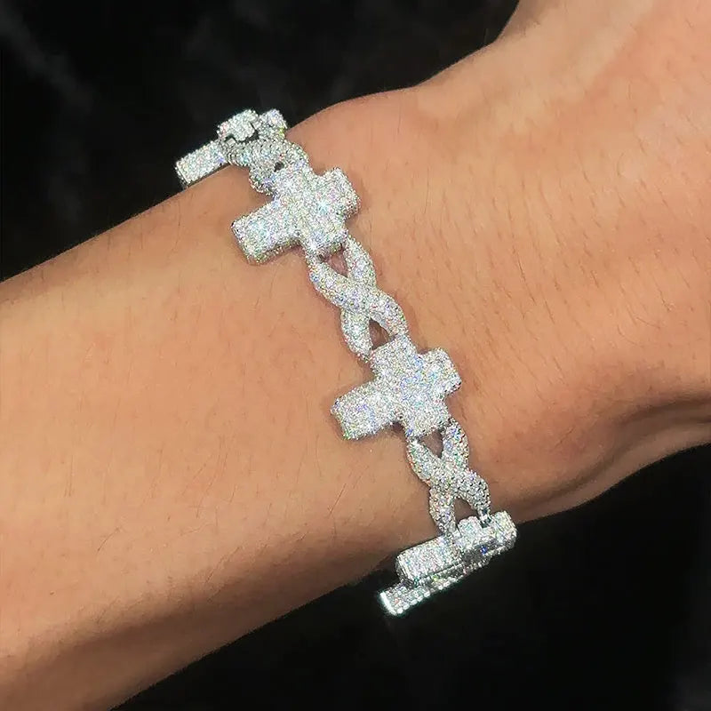 VVS1 Moissanite Cross Bracelet