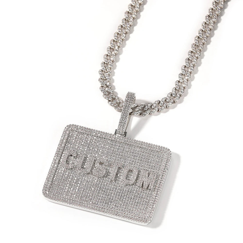 [Custom] Square Plate Pendant