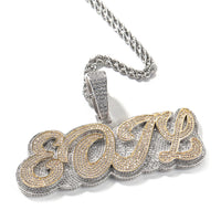 [Custom] Double Layer Cursive Letter Pendant