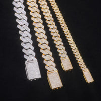 VVS1 Moissanite 18k Gold Cuban Chains & Bracelets