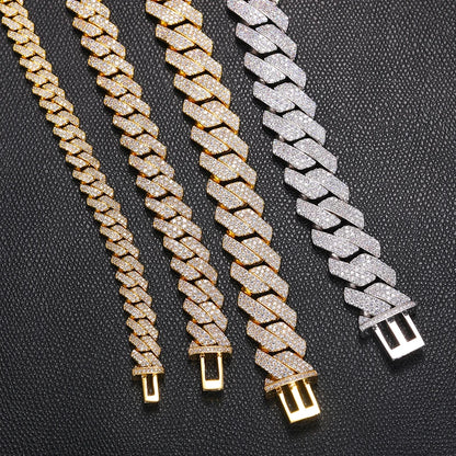 VVS1 Moissanite 18k Gold Cuban Chains & Bracelets