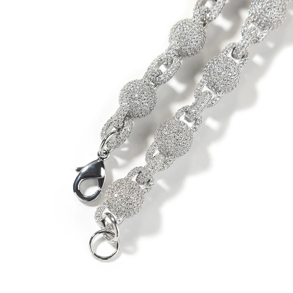 10MM Icy Ball Chain Bracelet