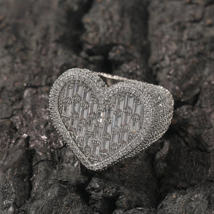 Big Baguette Heart Ring