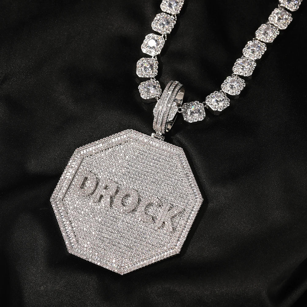 [Custom] Hexagon Name Pendant