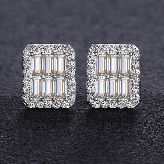 VVS1 Baguette Moissanite Earrings