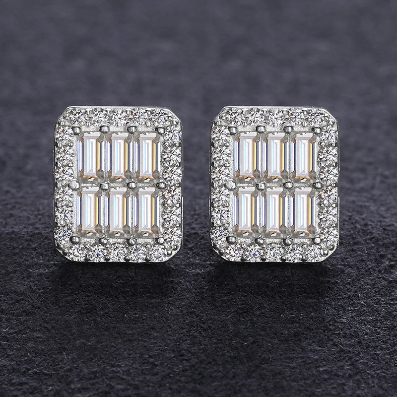 VVS1 Baguette Moissanite Earrings