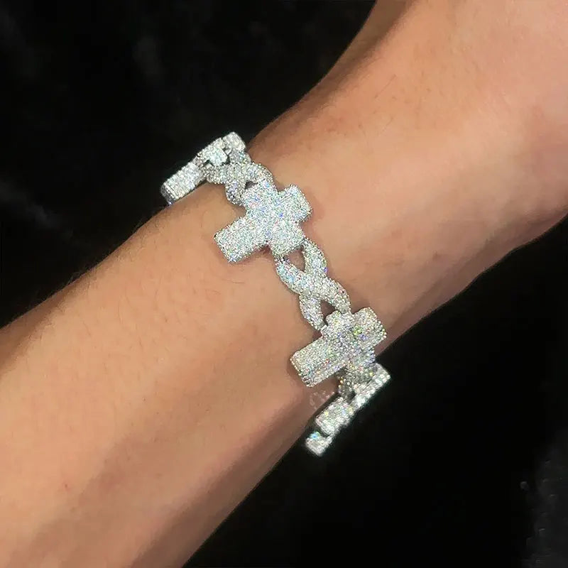 VVS1 Moissanite Cross Bracelet