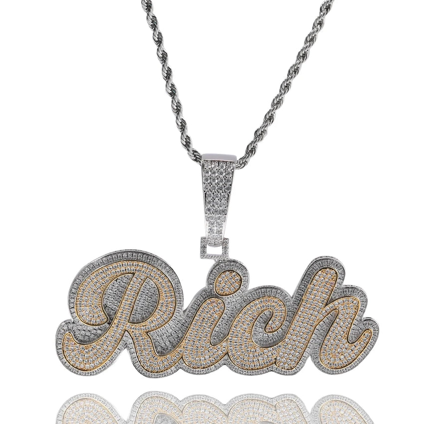 [Custom] Double Layer Cursive Letter Pendant