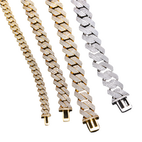 VVS1 Moissanite 18k Gold Cuban Chains & Bracelets