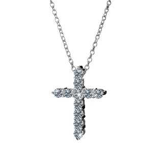 VVS1 Moissanite Cross Pendants Necklace